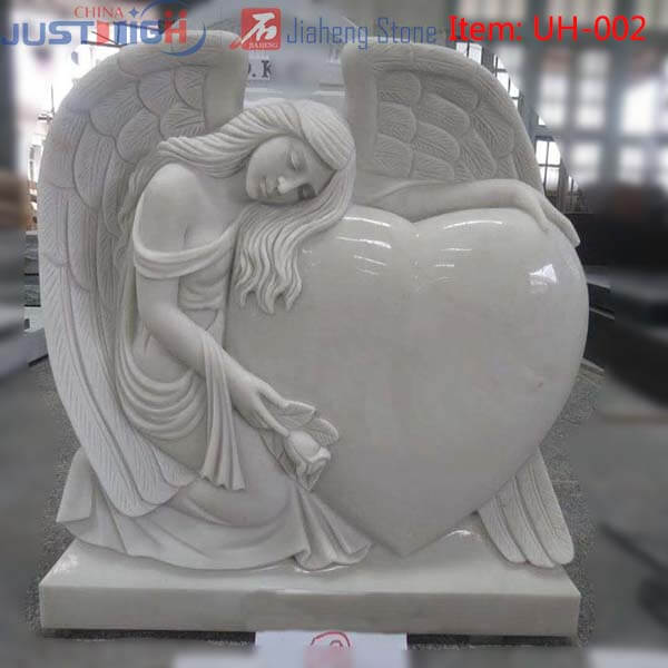 Angel with heart shape headstone wholesale from china supplier