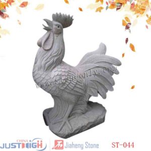 sculpture coq poule pour decoration en granit