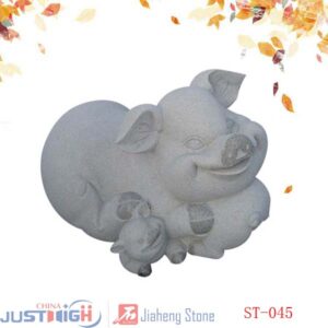 sculpture porc pour decoration en granit