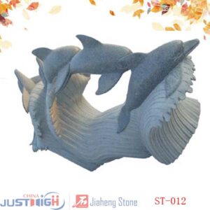 sculptures animaux dauphin en granit bas prix