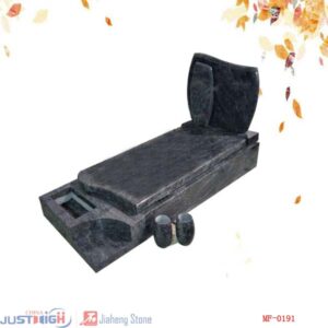 pierre tombale moderne avec deux vases