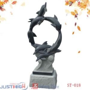 sculptures animaux dauphin en granit bas prix