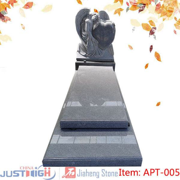 Ange sculpté en forme de coeur fabricant de gros de pierres tombales