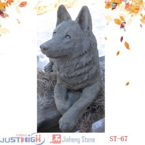 sculpture chien en granit