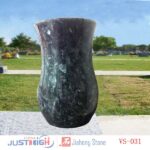 vase a fleurs vert en granit