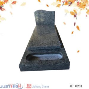 Pierre Tombale classique avec jardinnieres en granit poli