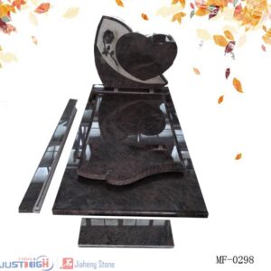 pierre tombale moderne coeur decore