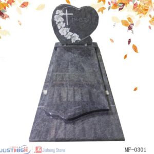 pierre tombale contemporaine stele coeur decore