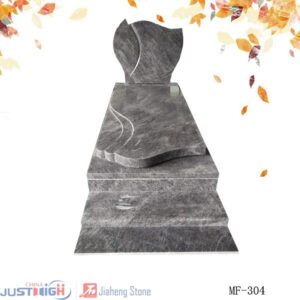 Pierre tombale moderne stele forme coeur