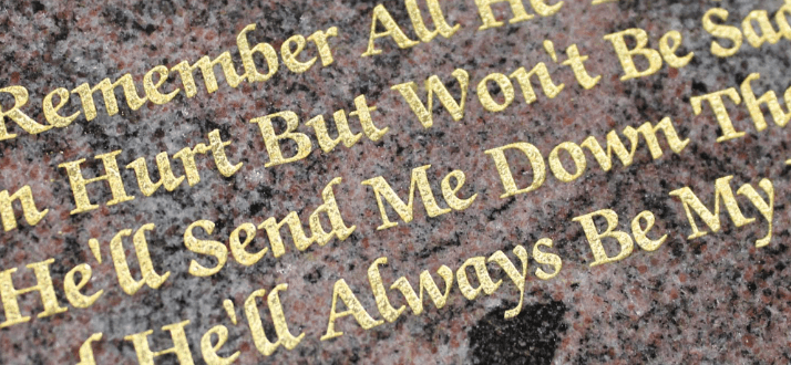 Serif fonts for headstone