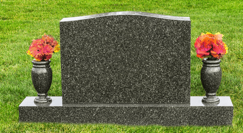 single granite upright headstone wholesale