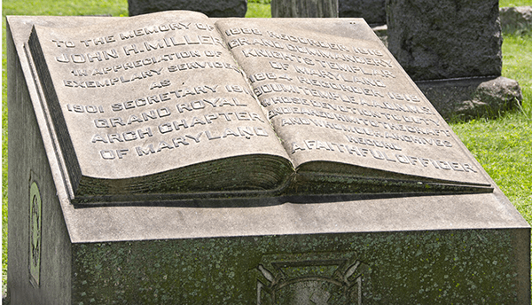 Books and Scrolls headstone