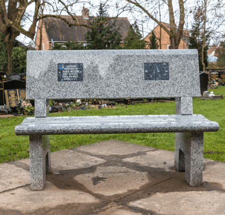 grey granite memorial bench wholesale