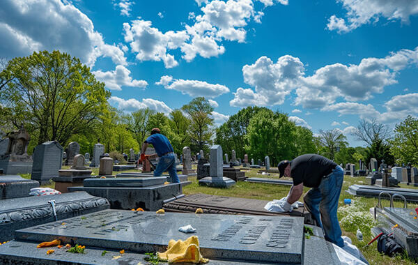 Workers_are_cleaning_granite_tombstones