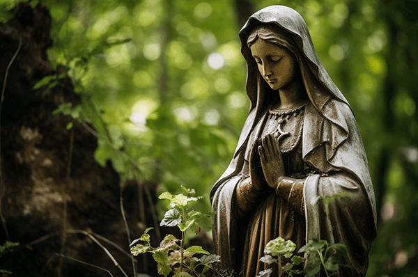 catholic_cemetery_Virgin_Mary_carving