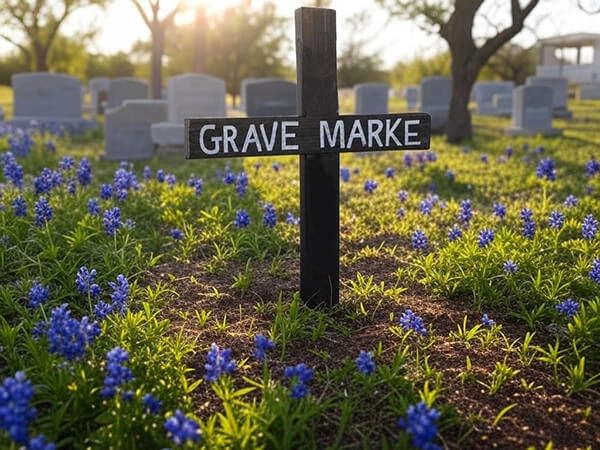 Wooden Cross Grave Marker