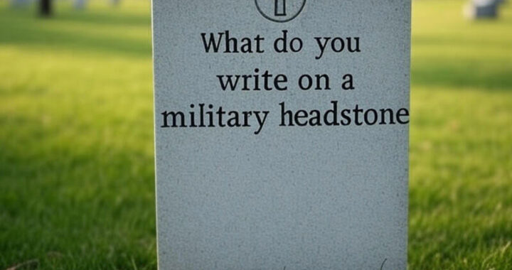 What do you write on a military headstone