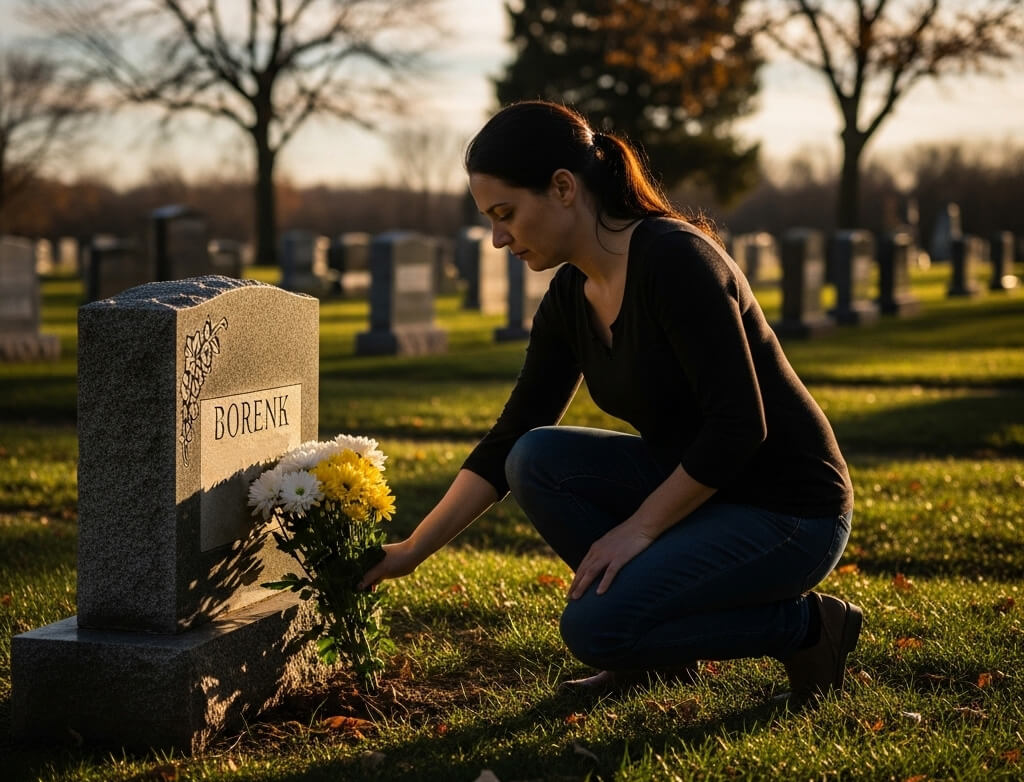 What is the etiquette for flowers on gravesites