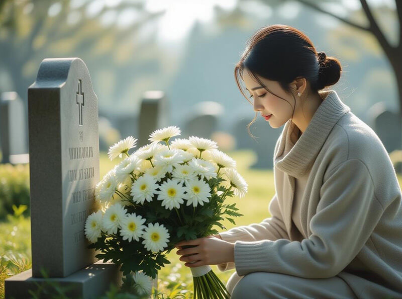 What is the etiquette for flowers on gravesites2