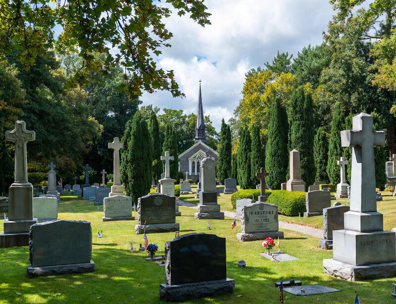 Do churches typically own cemeteries3