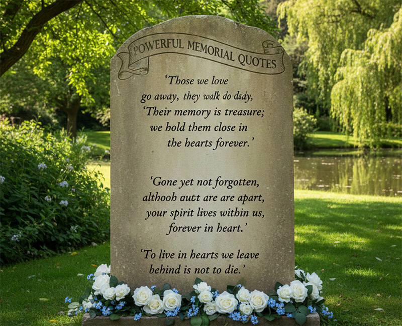 What are some powerful memorial quotes2