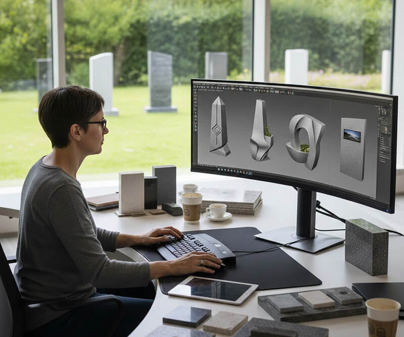 What are the latest designs and styles available for contemporary headstones2