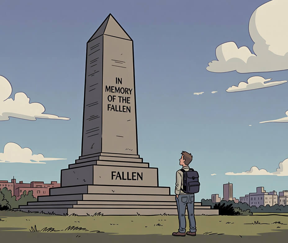 Why do people create and maintain memorials for fallen soldiers3