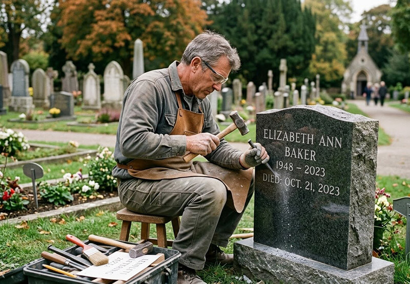 Who puts the death date on tombstone2