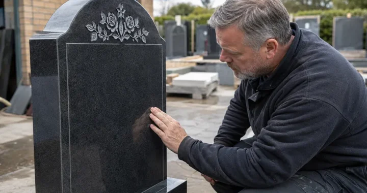 What tool is used to engrave headstones